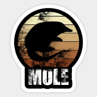 Retro Mole Sticker